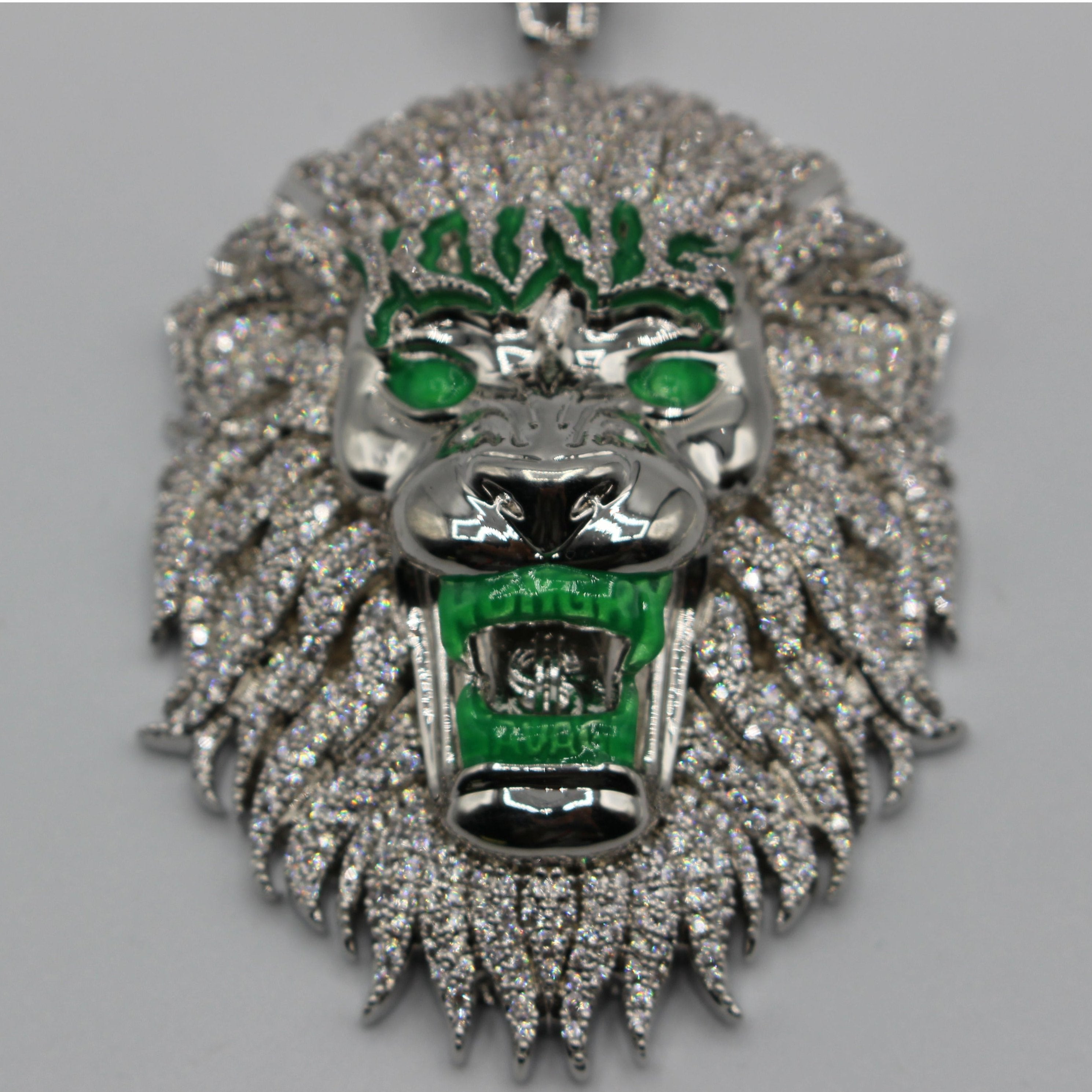 Lion Glow Enamel Pendant